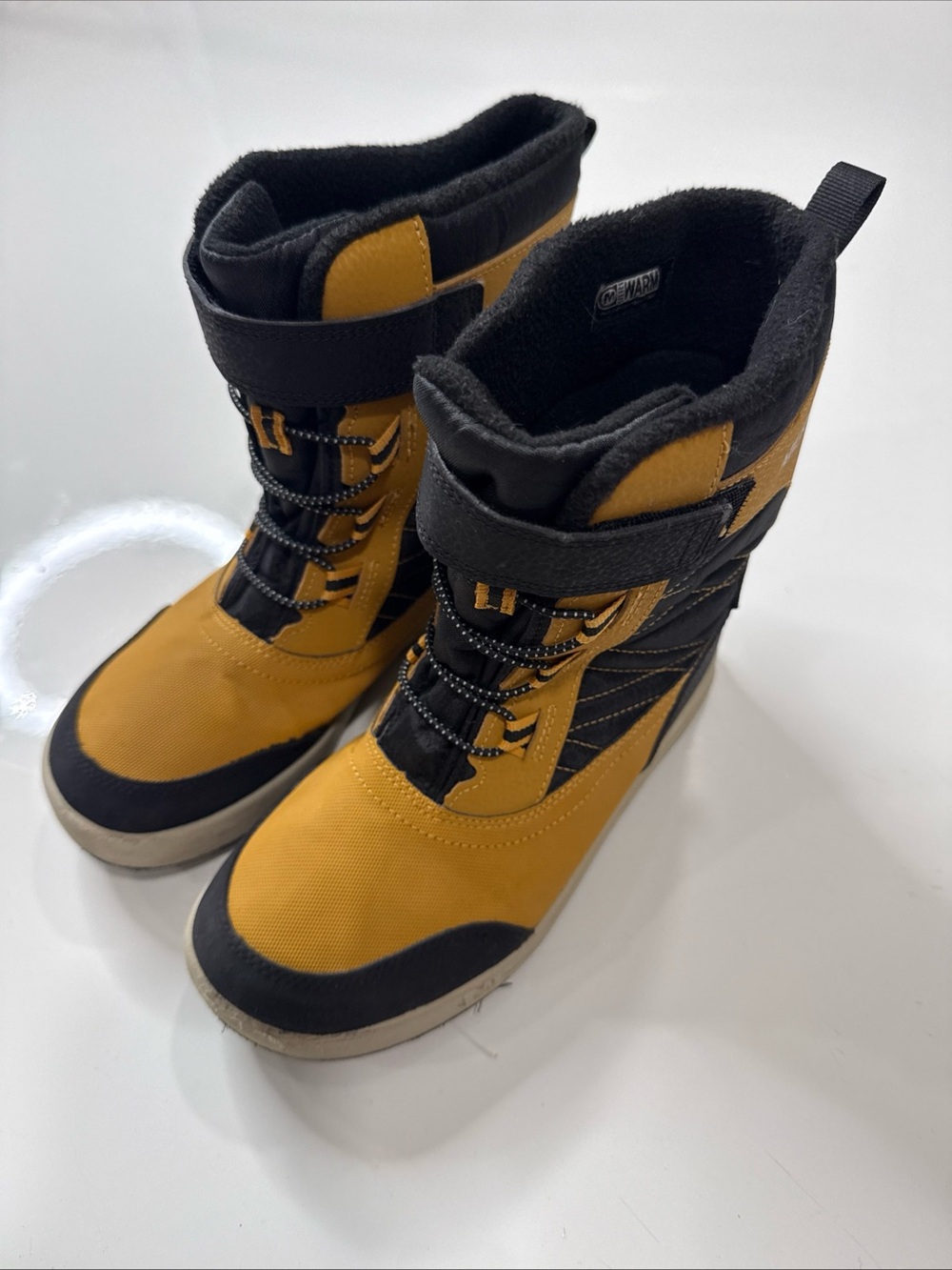 Merrell Kids Snow Bank Boots US 3 Yellow Black Waterproof A060526